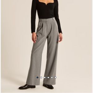 Abercrombie Tailored Brushed Suiting Wide Leg Pant